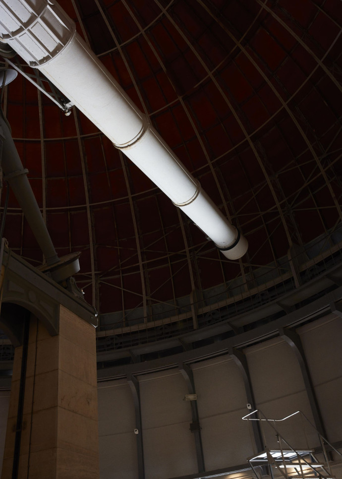 Sous le dôme de l’observatoire de Nice.