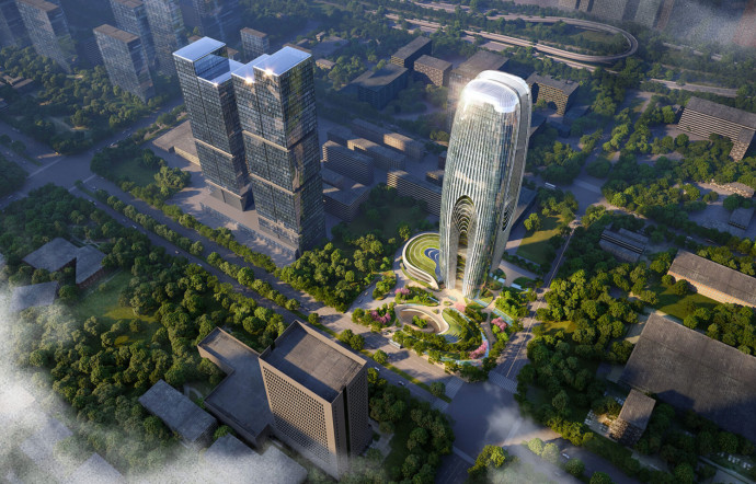 La tour de Zaha Hadid Architects à Xi'an.