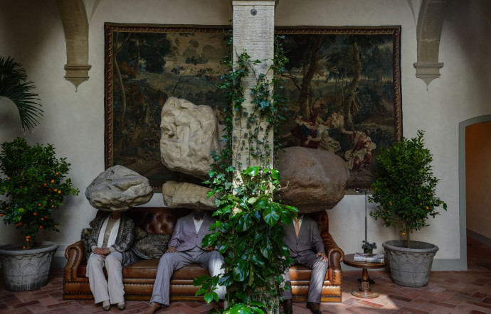 L’une des installations de Sun Yan & Peng Yu, à la Villa San Michele, à Florence lors de la dernière édition de Mitico.
