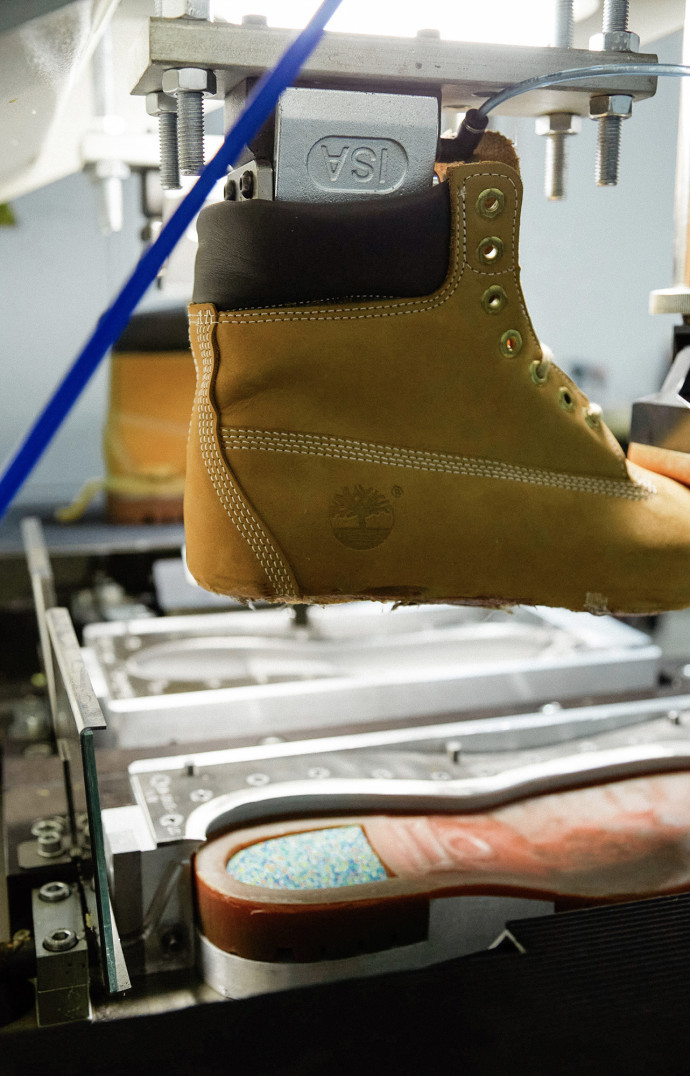 Etape de fabrication d’une yellow boot.
