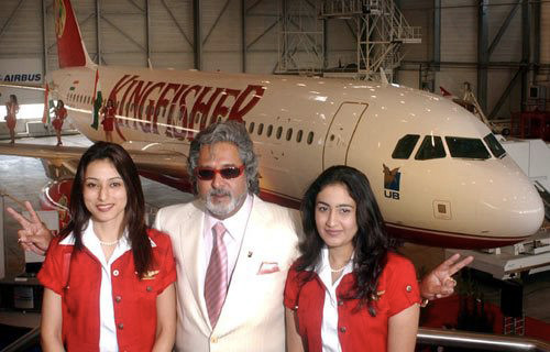 Vijay Mallya devient un avion de sa compagnie… en bonne compagnie.