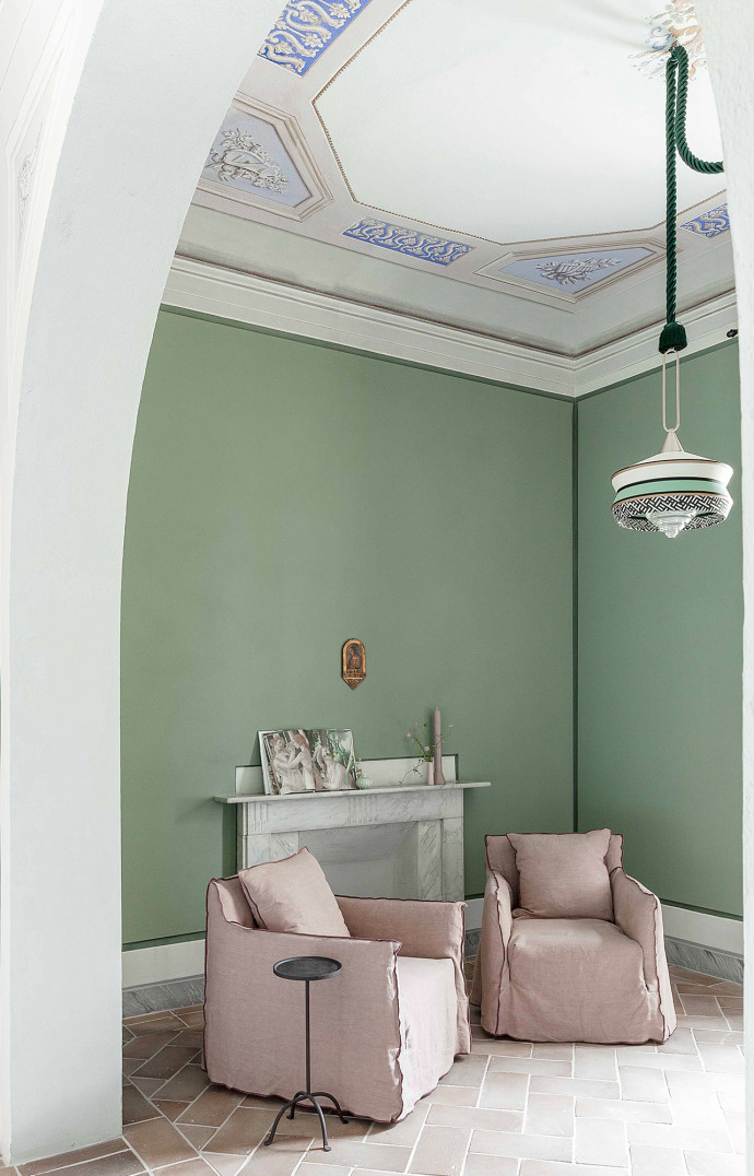 Les chambres du Pieve Aldina sont chaleureux et contemporains.