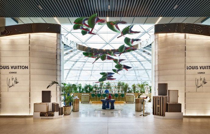 Le premier salon Louis Vuitton, à l’aéroport d’Hamad.