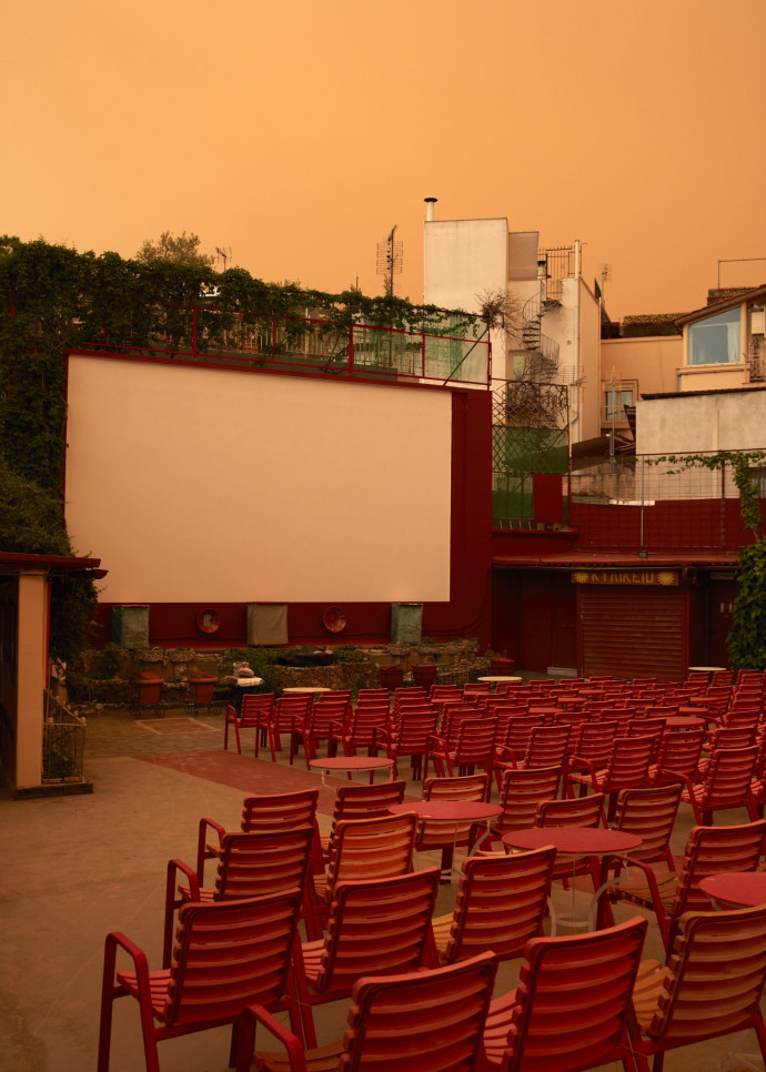 Le cinéma de plein air au charme captivant à Athènes.