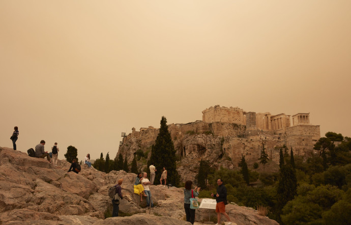 Vue du Parthénon à Athènes.