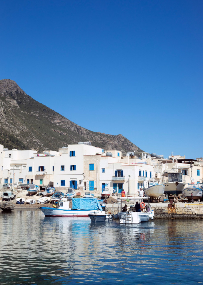 Au nouveau port de Marettimo.