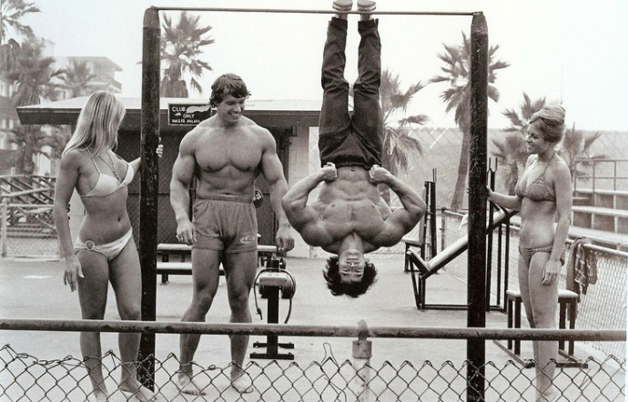 Muscle beach, à l’époque de Arnold Schwarzenegger.