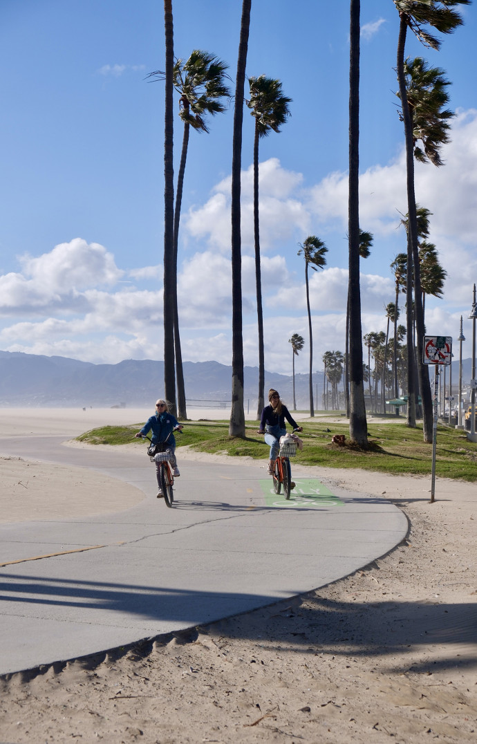 En vélo sur le Boardwalk.