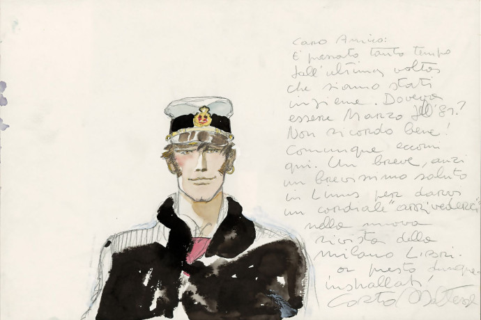 Corto Maltese est de retour dans une exposition au Centre Pompidou, qui rend hommage à cette figure de légende de la bande dessinée, 2024 - TGL
