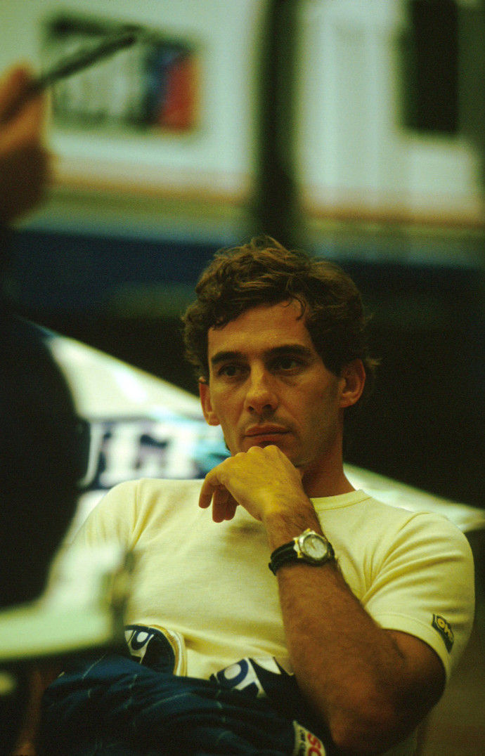 Ayrton Senna et sa TAG Heuer originelle.