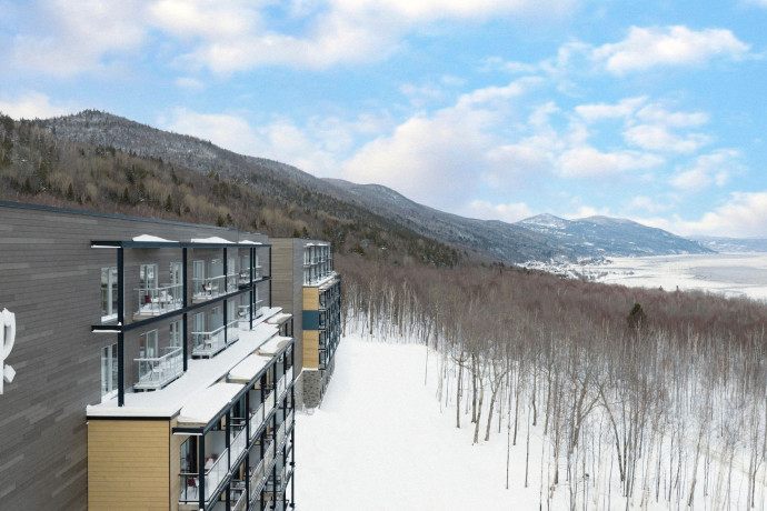 Les montagnes vues depuis le Club Med Québec-Charlevoix.