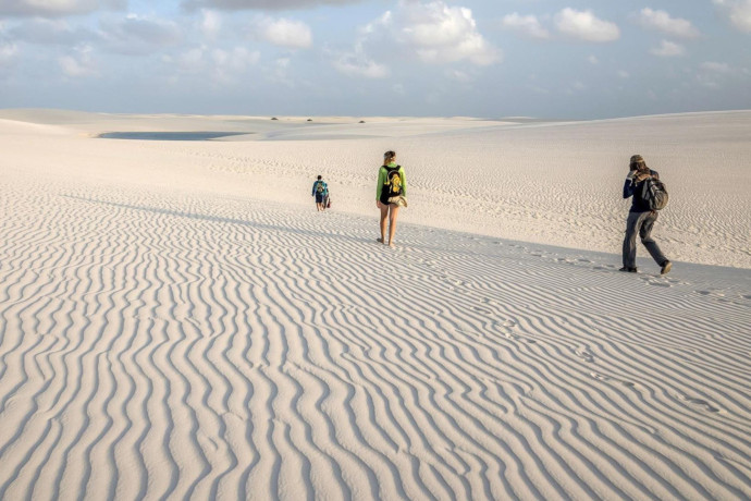 Seuls les marcheurs ont accès à ces 1 550 km 2 de dunes et de lagunes.