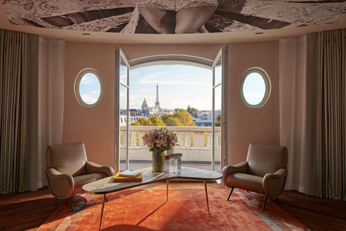 La vue depuis l’une des suites du Lutetia. L’un des hôtels de luxe où séjourner à Paris.