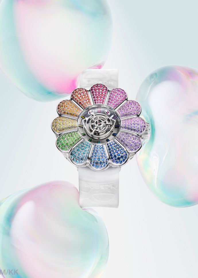 La Classic Fusion Takashi Murakami Sapphire Rainbow de Hublot.