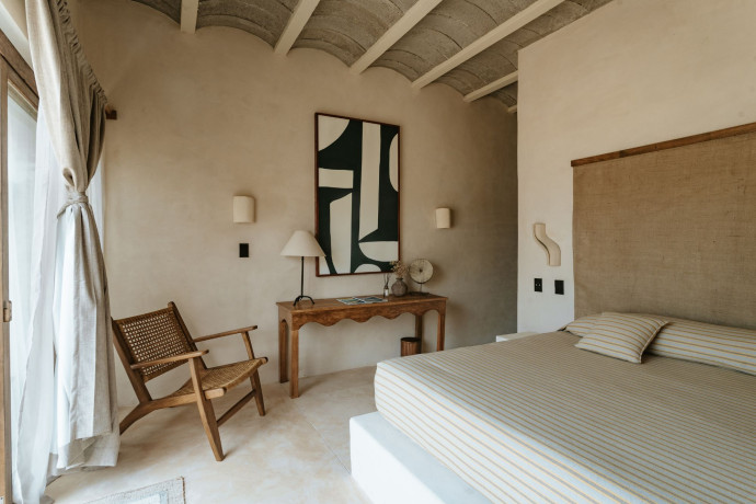 L’une des chambres spacieuses de la Casa Yuma, à Puerto Escondido.