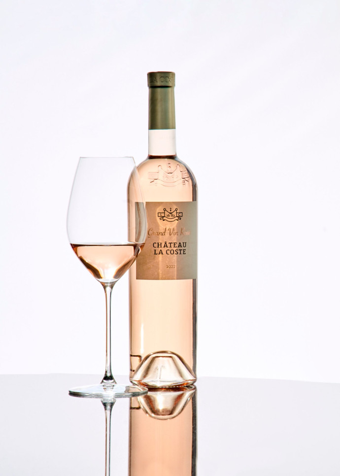 Le Grand Vin Rosé du Château La Coste.