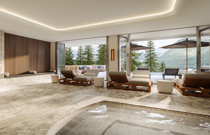 Au Canada, Rimrock Banff fait face aux Rocheuses.