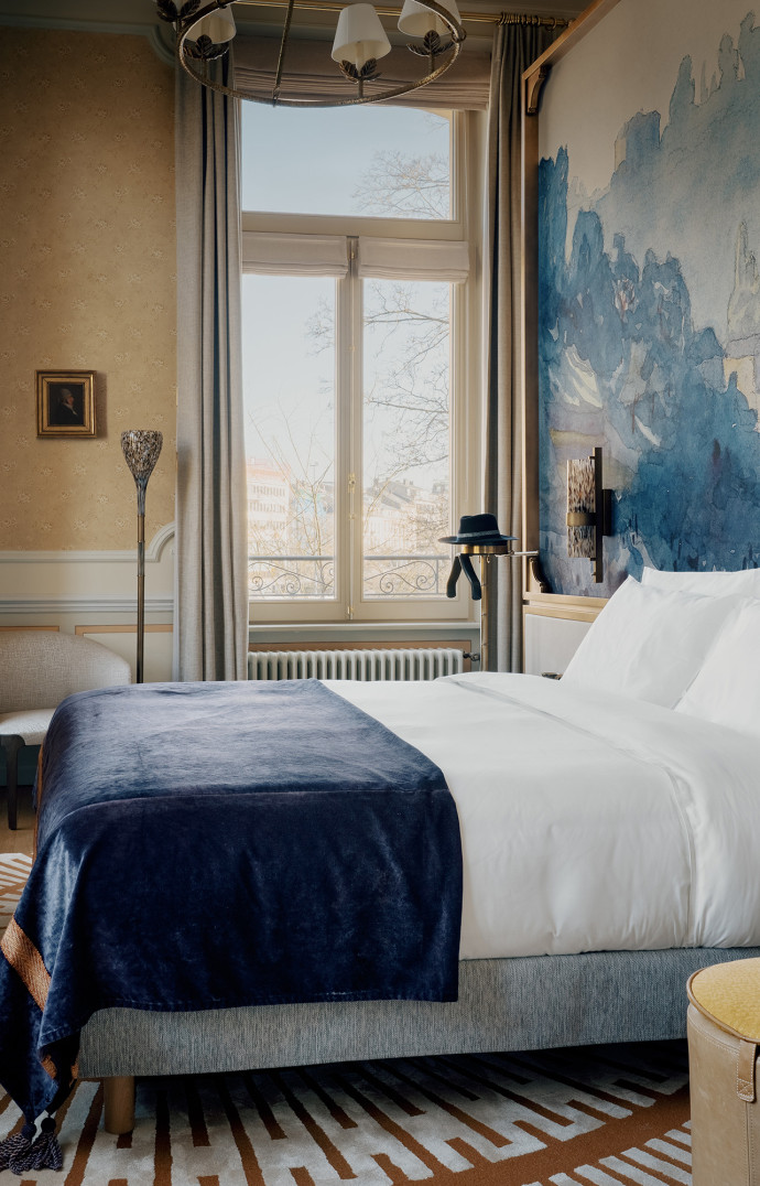 Le style de Tristan Auer amène une certaine modernité au cachet ancien de l’hôtel.