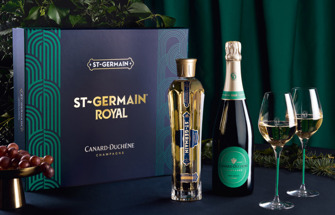 Coffret St-Germain Royal avec Canard-Duchêne, 75 euros. La boutique St-Germain.