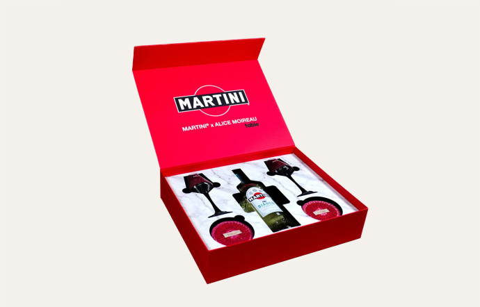 Coffret Martini® x Alice Moireau. 39,99 euros. Boutique Cocktails & Cie.