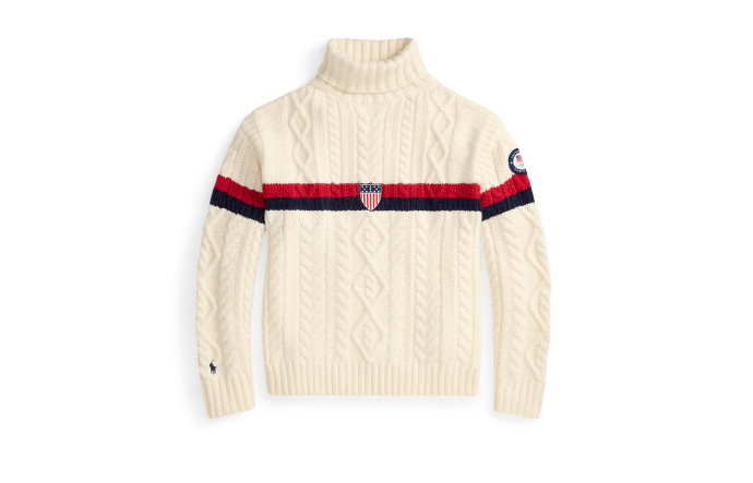 Pull torsadé Team USA. Ralph Lauren.
