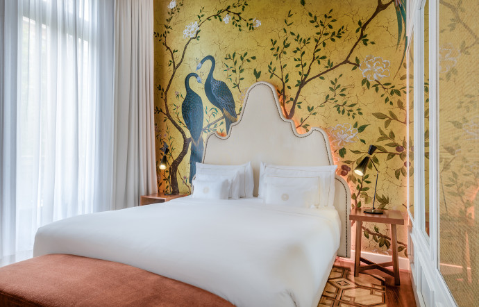 La décoration de l&rsquo;hôtel évoque le coton à tous les niveaux.