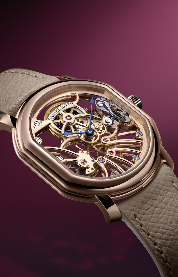 Daniel Roth Extra Plat Or Rose Squelette