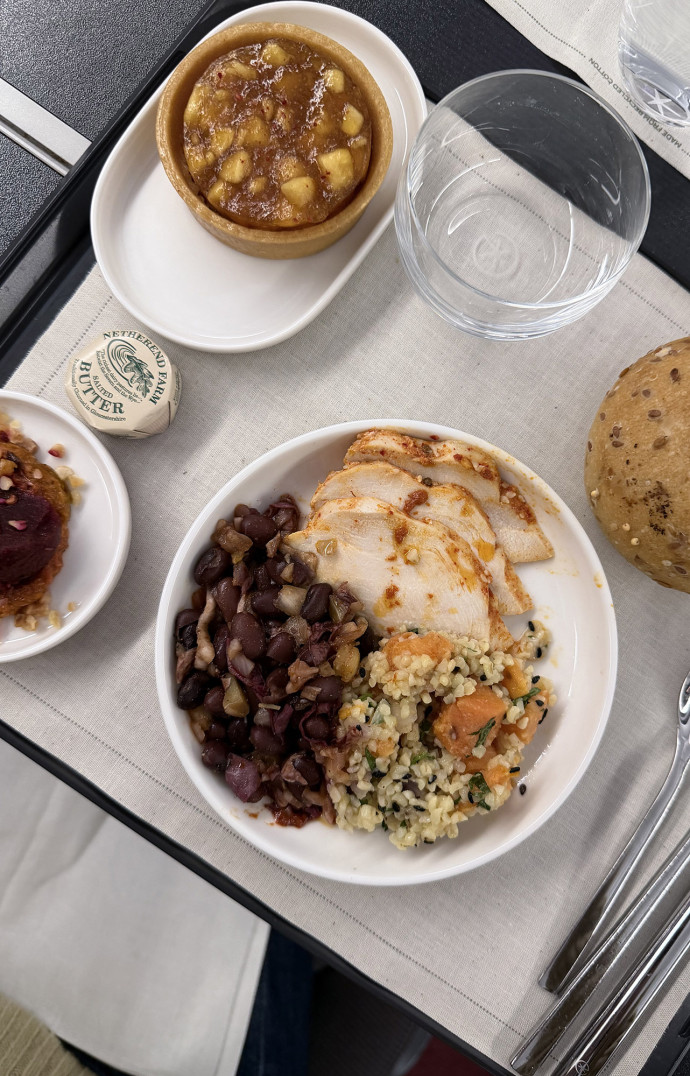 Notre plateau au retour Londres-Paris.