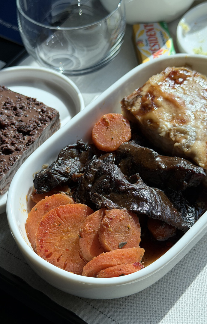 Zoom sur le plat principal de notre menu, lors du Paris-Londres.