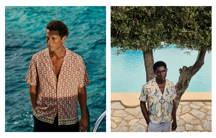 Chemise Maitan Linen Fairground – Un look pour Ibiza / Chemise Maitan Passetto Vermillion – Un look pour Saint Tropez