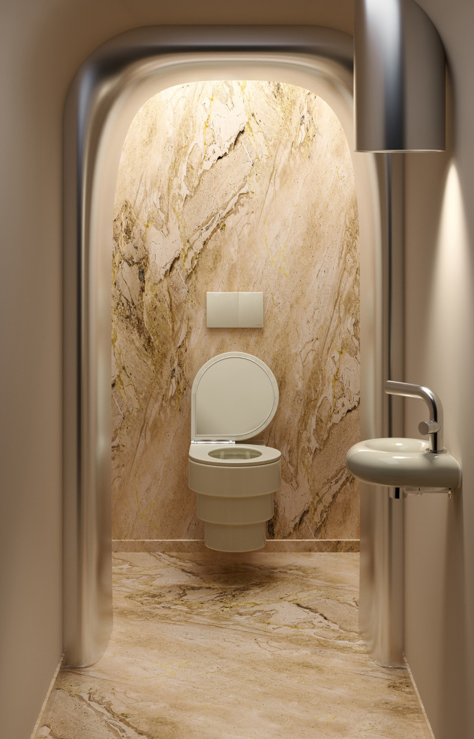 Callipyge, le wc suspendu.