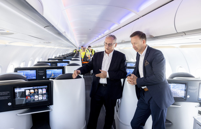 Christian Vernet, PDG de La Compagnie et Lars Redeligx, CEO de l&rsquo;aéroport de Düsseldorf.
