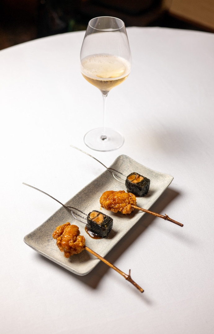 « Chicken Duo », l&rsquo;un des plats signatures du chef.